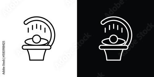 Solarium icon simple vector pictogram. black and white icon concept