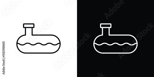 Sewerage tank icon simple vector pictogram. black and white icon concept