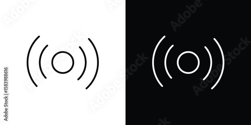 Sensor icon simple vector pictogram. black and white icon concept