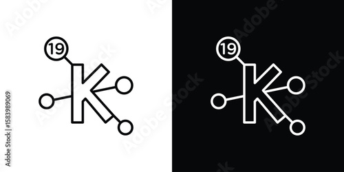 Potassium icon simple vector pictogram. black and white icon concept