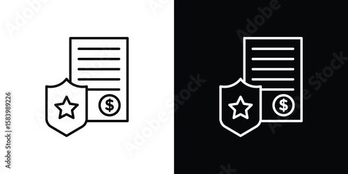 Penalty icon simple vector pictogram. black and white icon concept