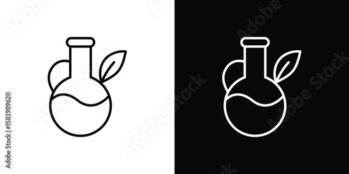 Massage oil icon simple vector pictogram. black and white icon concept