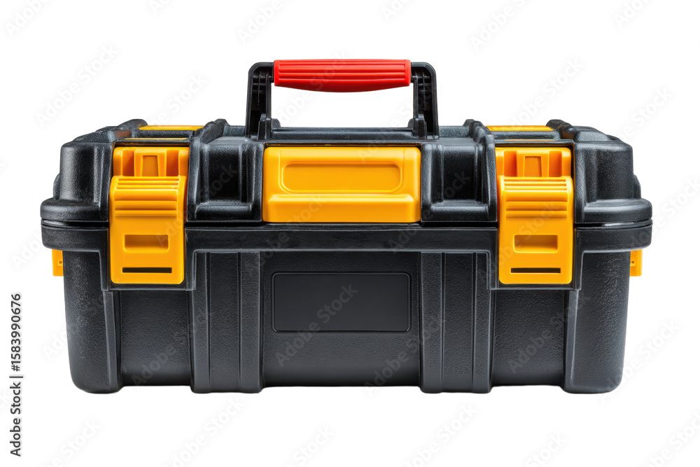 Fototapeta premium New toolbox or plastic case isolated on white transparent