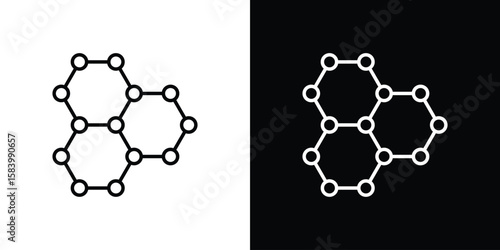 Graphene icon simple vector pictogram. black and white icon concept