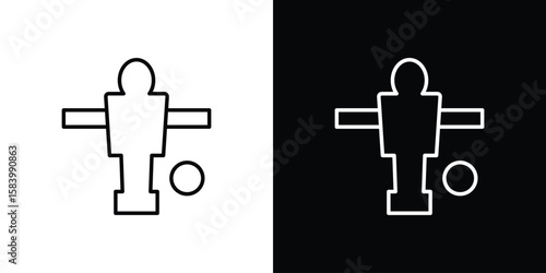Foosball icon simple vector pictogram. black and white icon concept