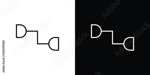 Exercise bands icon simple vector pictogram. black and white icon concept