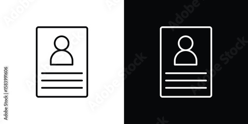Curriculum icon simple vector pictogram. black and white icon concept