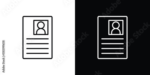 Criminal record icon simple vector pictogram. black and white icon concept
