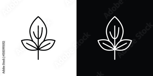 Basil icon simple vector pictogram. black and white icon concept