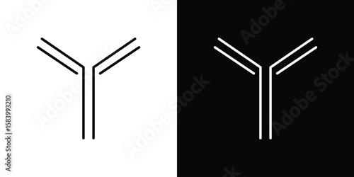 Antibody icon simple vector pictogram. black and white icon concept