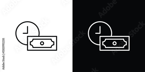 Annuity icon simple vector pictogram. black and white icon concept