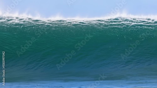 slow-motion of a large wave breaking