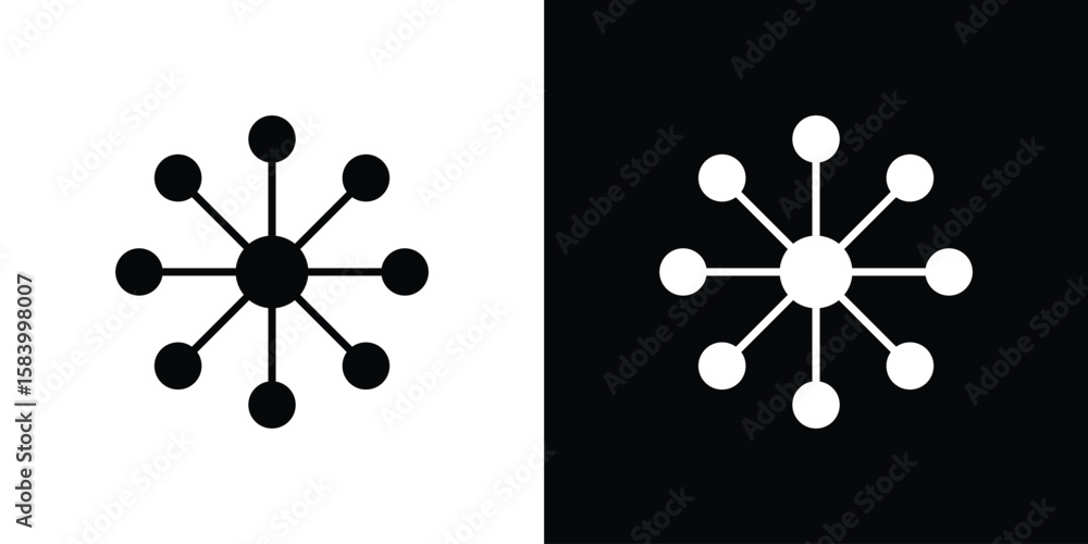 Fototapeta premium Variety icon silhouette in black flat style. Graphic element