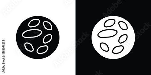 Thalassaemia icon silhouette in black flat style. Graphic element