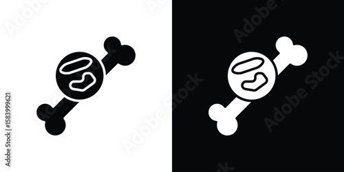 Multiple myeloma icon silhouette in black flat style. Graphic element