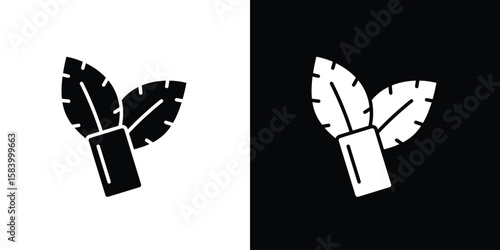 Mint gum icon silhouette in black flat style. Graphic element