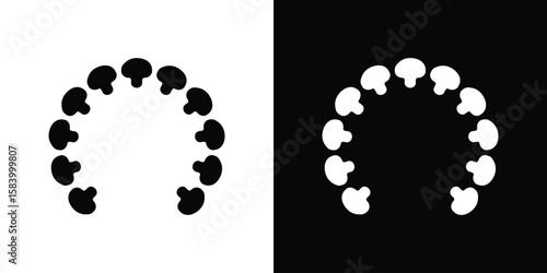 Lingual braces icon silhouette in black flat style. Graphic element