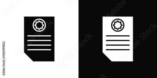 License icon silhouette in black flat style. Graphic element