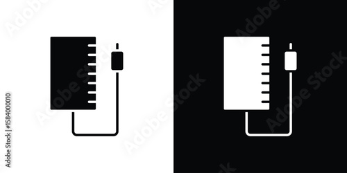 Intravenous icon silhouette in black flat style. Graphic element