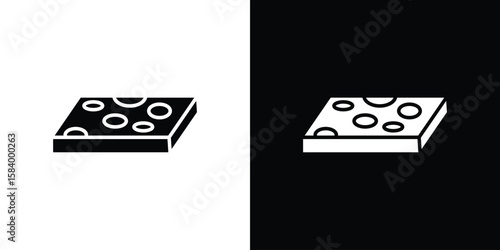 Halva icon silhouette in black flat style. Graphic element