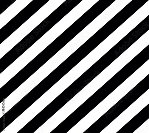 
pattern of thick, diagonal black and white stripes. This common design is often used for hazard warnings or stylistic purposes, indicating a strong contrast