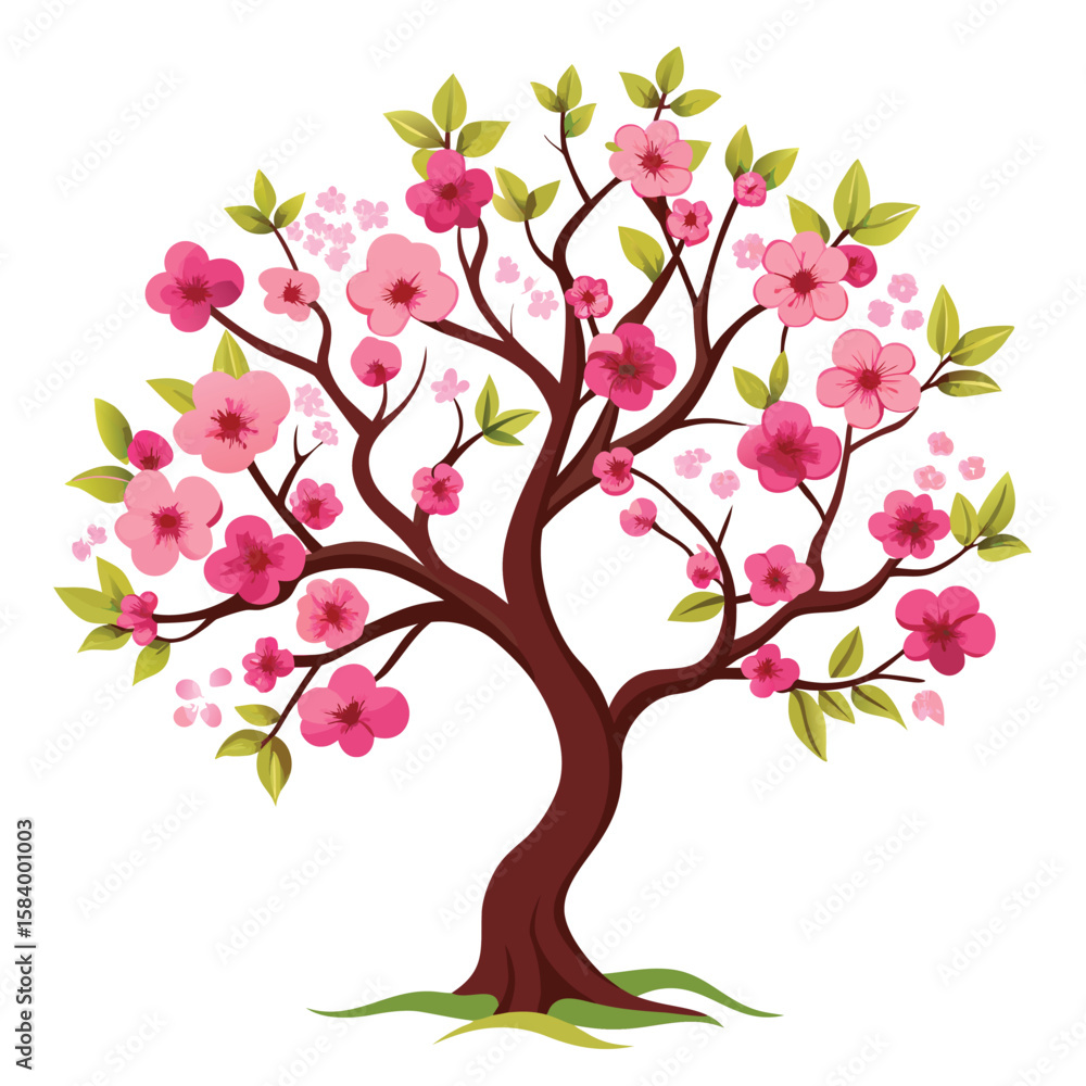 Fototapeta premium American plum bloomed Tree