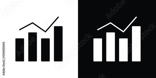Benchmarking icon silhouette in black flat style. Graphic element