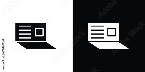 Bankbook icon silhouette in black flat style. Graphic element