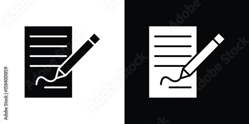Agreement icon silhouette in black flat style. Graphic element