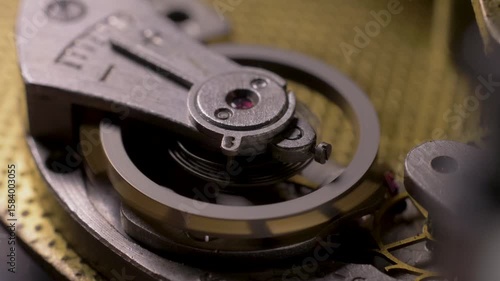 Wallpaper Mural Cog wheels works in clockwork mechanical watch. Time or work concept. Mechanism details and watches parts, precise measuring Torontodigital.ca