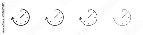 Uptime and downtime icon for graphic design, Web, UI, app. Simple abstract icons