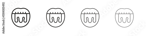 Tonsillitis icon for graphic design, Web, UI, app. Simple abstract icons