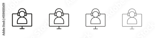 Tech support icon for graphic design, Web, UI, app. Simple abstract icons