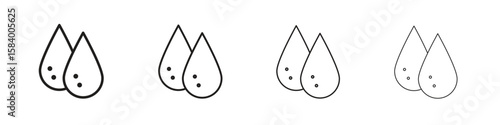 Tear drop icon for graphic design, Web, UI, app. Simple abstract icons
