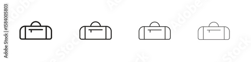 Sports bag icon for graphic design, Web, UI, app. Simple abstract icons
