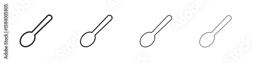 Spoon icon for graphic design, Web, UI, app. Simple abstract icons