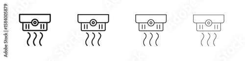 Smoke detector icon for graphic design, Web, UI, app. Simple abstract icons