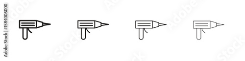 Sealants gun icon for graphic design, Web, UI, app. Simple abstract icons