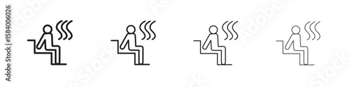 Sauna icon for graphic design, Web, UI, app. Simple abstract icons