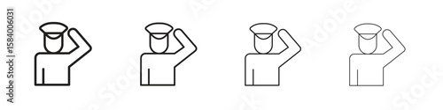 Salute icon for graphic design, Web, UI, app. Simple abstract icons