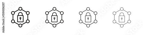 Private network icon for graphic design, Web, UI, app. Simple abstract icons