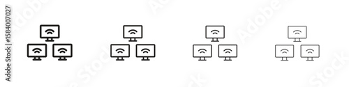 Local network icon for graphic design, Web, UI, app. Simple abstract icons