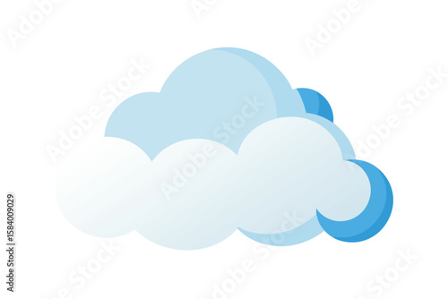Puffy White Clouds In Playful Shapes On