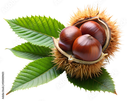 chestnuts isolated on white background. PNG Transparent file type with high definition quality And vibrant color grading Available.