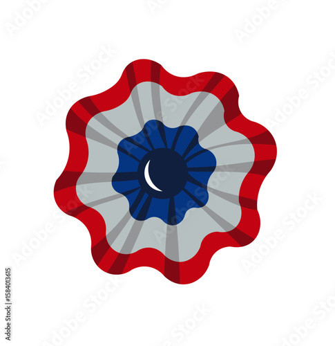 Vector rosette inspired by the flag of Chile. Perfect for national celebrations, patriotic designs, and educational or cultural projects.