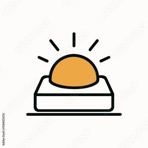Game Trigger Button Icon in Flat Style