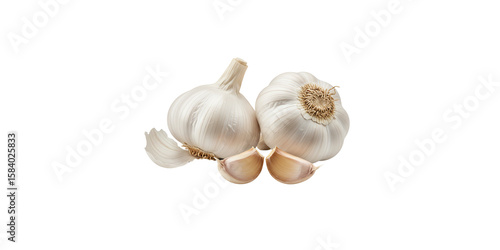 garlic isolated on white background