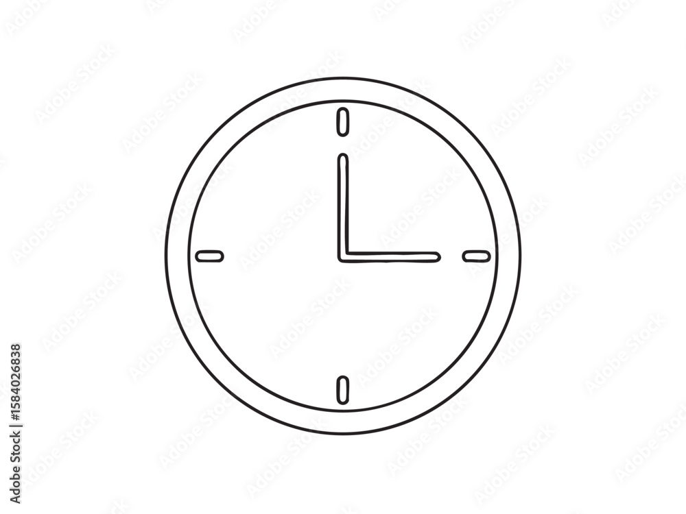 Simple clock icon; minimalist design, perfect for websites, apps, and presentations Simple clock icon; minimalist design, perfect for websites, apps, and presentations