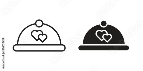 Wedding dinner icon concept for infographic, website or app.