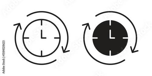 Uptime and downtime icon concept for infographic, website or app.